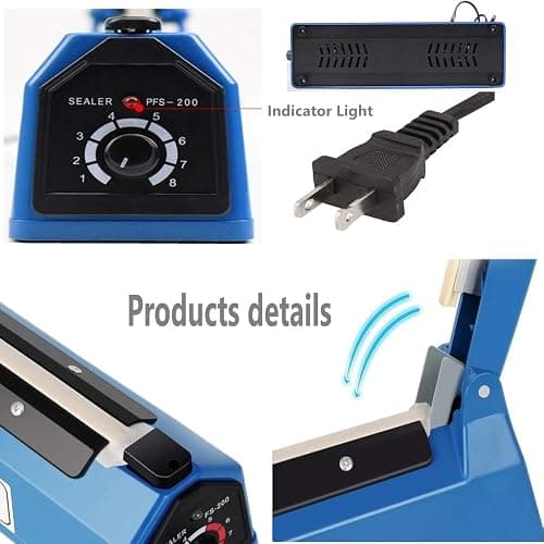 Impulse Heat Sealer Manual Bags Sealer Heat Sealing Machine 12 Inch Impulse Sealer Machine for Plastic Bags PE PP Bags with Extra Replace Element Grip thumbnail 6
