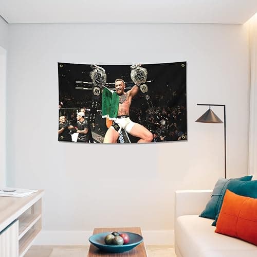 Conor McGregor Boxing Flag Funny Poster Durable Man Cave Wall Flag with Brass Grommets 3x5 Feet Tapestry for College Dorm Room Decor,Outdoor,Bedroom, Parties gifts, travel, filming,events,festivals.. thumbnail 6