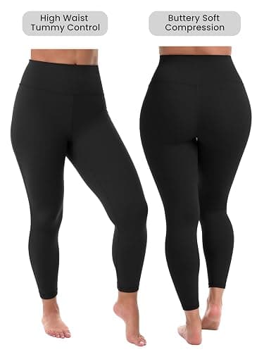 Sunzel Plus Size Leggings for Women - High Waisted Tummy Control Recycled Fabric Compression Workout Yoga Pants 1X 2X 3X 4X thumbnail 2