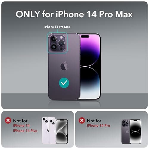 ESR for iPhone 14 Pro Max Case, Compatible with MagSafe, Shockproof Military-Grade Protection, Yellowing Resistant, Magnetic Classic Hybrid Case (HaloLock), Clear - iPhone 14 Pro Max - B-Clear thumbnail 2