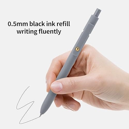Ddaowanx Gel Pens, 6 Pcs 0.5mm Quick Dry Black Ink Pens Fine Point Smooth Writing Pens, Cute Office School Supplies Gifts for Women thumbnail 7