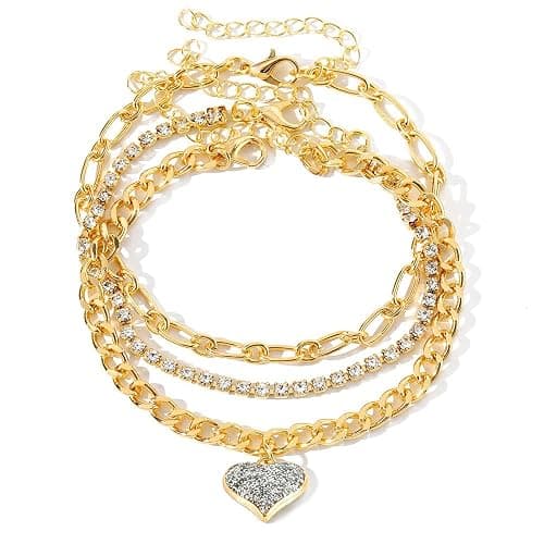 HaHaGirl Gold plate and Silver Plated Jewelry Sets for Women Costume Jewelry Chain Necklace Bracelet Earrings and Rings Sets for Women thumbnail 7