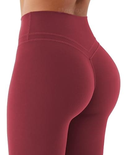 VOYJOY Womens Scrunch Workout Leggings Compression Butt Lifting Mid High Waist 26 Inches Seamless V Back Yoga Pants thumbnail 2