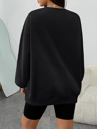 WYNNQUE Oversized Sweatshirts For Women Crewneck Fleece Pullover Comfy Hoodies Fall Outfits Fashion 2025 Winter Clothes thumbnail 4