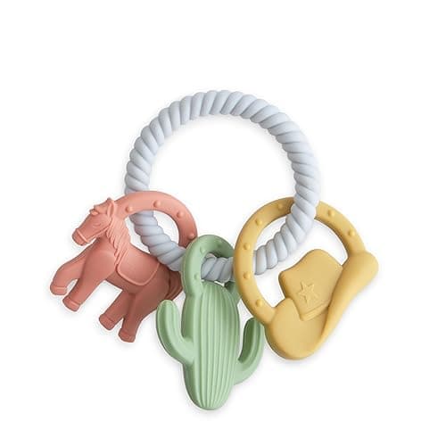 mushie Silicone Western Teething Ring Toy - Western