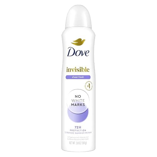 DOVE WOMENS DEO Advanced Care Invisible Dry Spray Antiperspirant Deodorant No White Marks on 100 Colors Sheer Fresh 48-Hour Sweat and Odor Protecting Deodorant for Women 3.8 oz, (Pack of 1) - Image 1