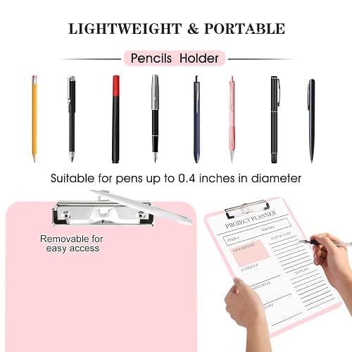  Pink Plastic Clipboard thumbnail 3