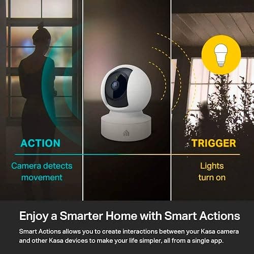 Kasa Indoor Pan/Tilt Smart Security Camera, 1080p HD Dog-Camera,2.4GHz with Night Vision,Motion Detection for Baby and Pet Monitor, Cloud & SD Card Storage, Works with Alexa& Google Home (EC70), White - White - New 1080P thumbnail 5
