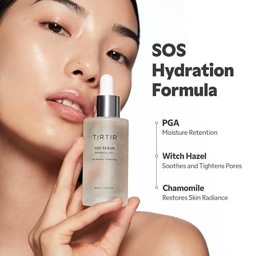 TIRTIR SOS Serum - Radiant Glow Boosting Face Serum - Plumping, Anti Aging, Hydrating - Visibly Smooth and Glowy Skin - Fragrance Free for All Skin Types, 1.69 fl.oz. thumbnail 5