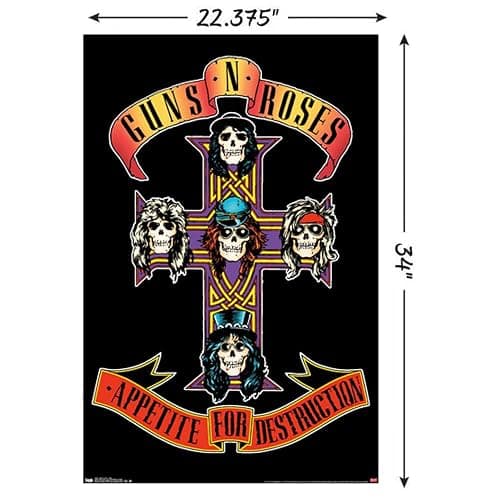 Trends International Guns N' Roses - Cross Wall Poster, 22.375" x 34", Unframed Version thumbnail 3