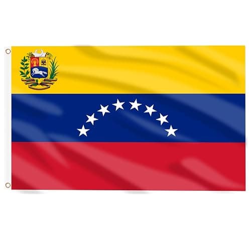AhfuLife Venezuela Flag 3x5 Ft, 8 Star Large Venezuelan Flags for Outside - Double Side with Brass Eyelets for Olympic Party Decorations Bar Garden Street Decoration Indoor Outdoor - Image 1