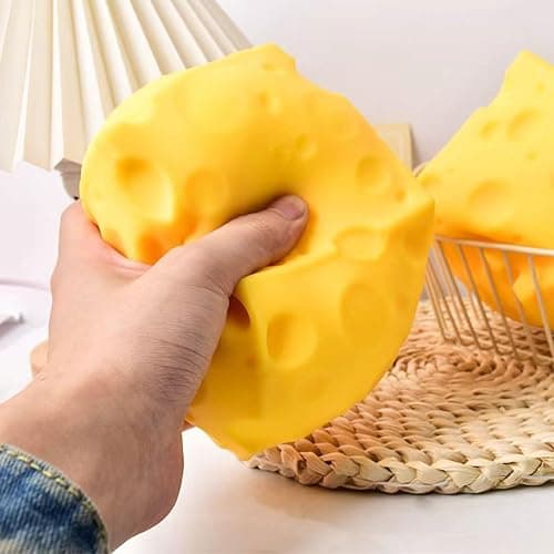 1pc Big Cheese-Squishy, Yellow Giant Cheese-Squishy Toy, Soft Squeeze Cheeses, Rebounding-Jumbo Squishycheeses, Soft Novelty Toy, for Adults, Multi-Size to Choose thumbnail 2
