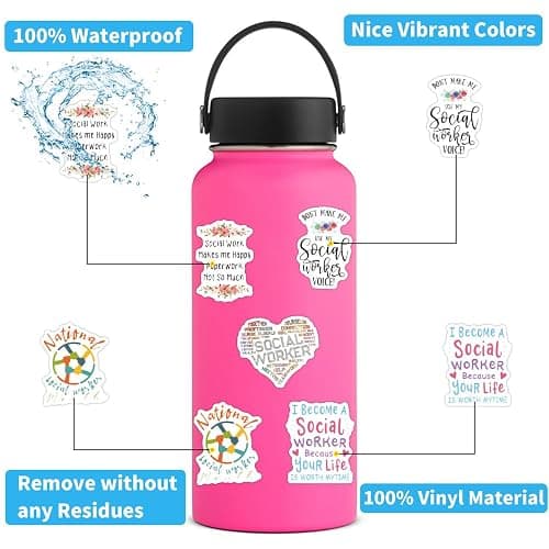 UBOFUGS 120 PCS Social Worker Stickers,ocial Justice Stickers,Social Work Values Stickers,Water Bottle Laptop Journal Stickers,Social Workers Gift thumbnail 5