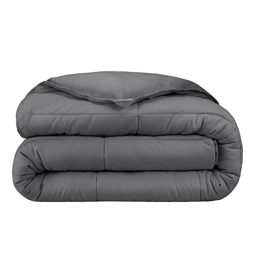 Bare Home Duvet Insert Comforter - Twin/Twin Extra Long - 8 Duvet Loops - Goose Down Alternative - Ultra-Soft - Premium 1800 Series - All Season Warmth - Bedding Comforter (Twin/Twin XL, Grey) - Image 1