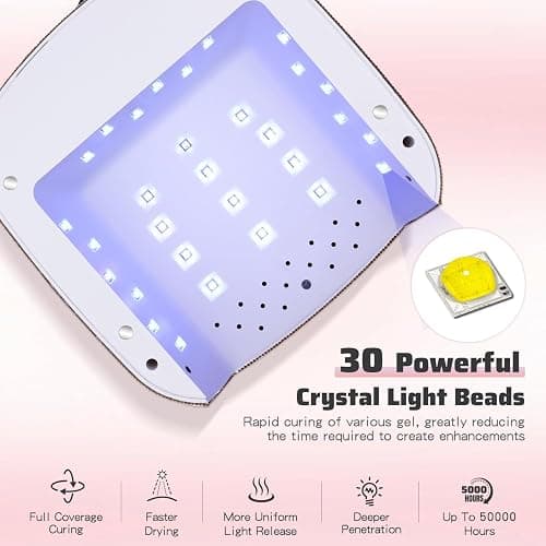 HNHFTT 2-in-1 UV LED Nail Lamp & Nail Drill, Professional Rechargeable Nail Dryer, Led Nail Lamp with LCD Display & Auto Sensor, 45000 RPM Electric Nail Drill Machine, Designed for Salon, Home thumbnail 4