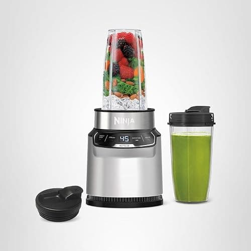 Ninja | Blender | Nutri Pro | Single Serve | For Smoothies, Salsa, Shakes and Frozen Drinks | Includes 2 Smoothie Cups & Lids | Crushes Ice, Fruit & Veggies |Silver | BN401 thumbnail 10