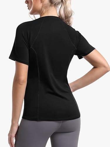 4 Pack Women's Long Sleeve Compression Shirts, Dry Fit Workout Athletic Sun Protection Cooling Tops for Yoga Running Gym thumbnail 2