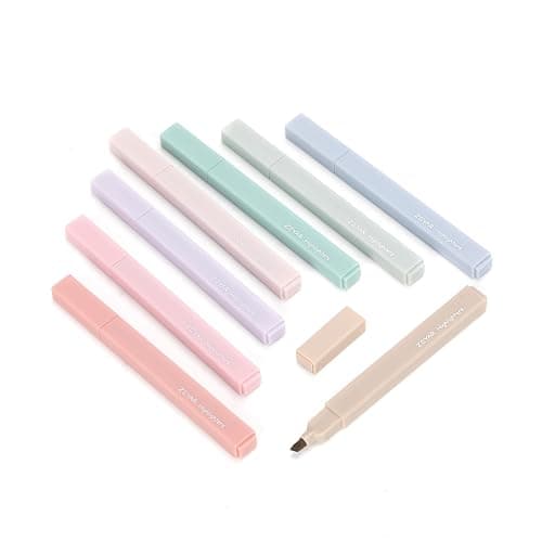 ZEYAR Aesthetic Cute Highlighter Pens, Cream colors, Chisel Tip, Water Based, Quick Dry, No Bleed for bible, four seasons color series (8 Spring Colors) thumbnail 8