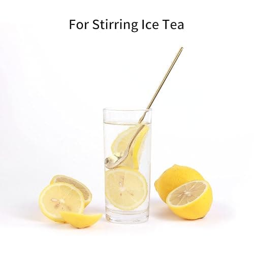 4 PCS 6.7 Inches Coffee/ Tea Spoons Long Handle, Gold, Ice Tea, Espresso Stainless Steel Long Spoons for Stirring thumbnail 5