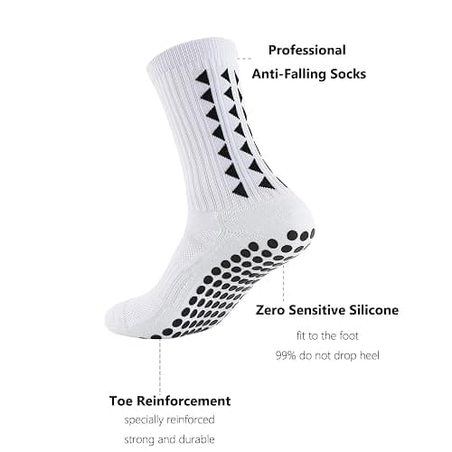 OnseToday 3 Pairs Non Slip Football Socks, Football Grip Socks for Men, Soccer Socks with Rubber Dots for Yoga Running Hiking thumbnail 5