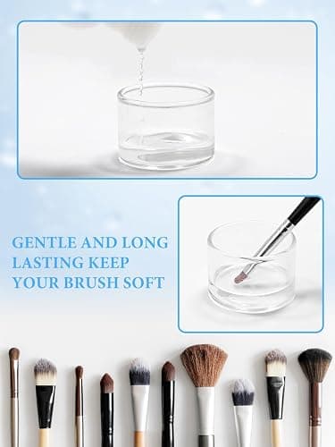 EBANKU 120ml Acrylic Nail Brush Cleaner, 3 in 1 Nail Art Brushes Conditioner Nail Brush Clean Solution Quickly Clean With Glass Cup and Scrub Brush for Solid Gel Polish/Nail Extension Gel thumbnail 7