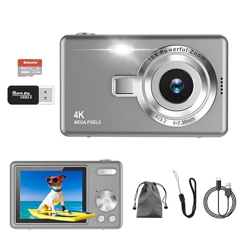 Appareil Photo numérique, autofocus UHD 4K 50 MP pour la Photographie avec Carte SD 32 Go, Zoom 16X, Anti-tremblement, Appareil Photo numérique Compact pour Enfants, Adolescents, Adultes, débutants - Image 1