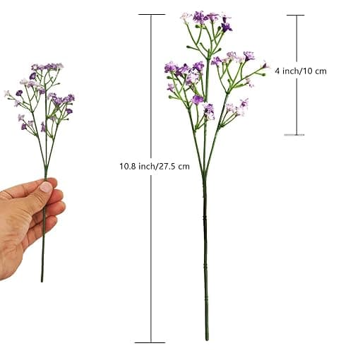 ABAJI Tiny Babys Breath Artificial Flowers Gypsophila Real Touch Flowers for Wedding Party Home Garden Decoration 12 inch in Length Small and Short thumbnail 3