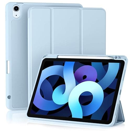 Akkerds Compatible with iPad Air 11 Inch Case 7th/6th Generation (M3/M2) 2025/2024, for iPad Air 5th/4th Generation Case 10.9 Inch 2022/2020 with Pencil Holder[Auto Sleep/Wake], Sky Blue - Image 1