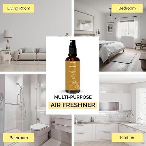 Vanilla Room, Linen & Pillow Spray by Aromafume | 100ml/3.38 fl oz | with Pure Vanilla Essential Oil | Aromatherapy Spray | Mist for Bedding, Fabrics thumbnail 3