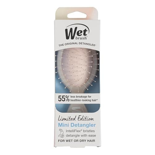 Wet Brush Mini Detangler Hair Brush, Cream (Iridescence Icon), Detangling Travel Hairbrush, Ultra-Soft IntelliFlex Bristles Glide Through Tangles with Ease, Pain-Free, All Hair Types, Limited Edition thumbnail 11
