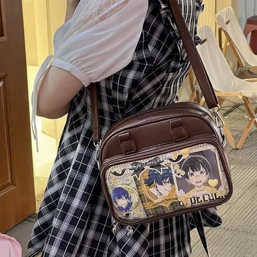 Vobomo Ita Bag Ita Backpack with Insert Big Capacity Single Shoulder Bag Crossbody Bag Y2k Handbag Commuter Bag (Brown) thumbnail 4