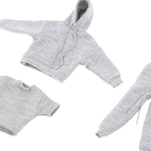 Yiju 3X 1:12 Man's Sweatshirt Outfit,1/12 Scale Figure Doll Clothes,Pants+Hoody Outfit Costume for 6 inch Action Figure Clothes Toy thumbnail 6