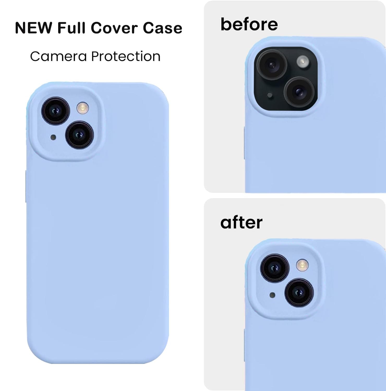 ROUMAYMAY Case for iPhone 14 Plus, Liquid Silicone Military Shockproof Upgraded [Camera Protection], Soft Fine Smooth Microfibre Lining Anti-Scratch Full Body Phone Case for iPhone 14 Plus Blue thumbnail 4