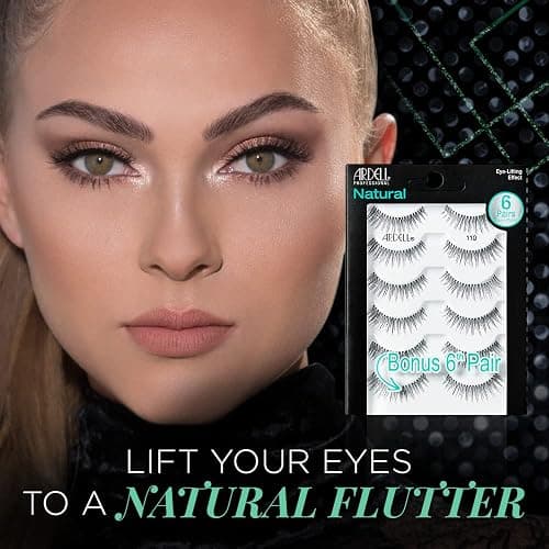 Ardell False Eyelashes, Natural 110, 5 pair + bonus pair Multipack for Eye-Lifting Effect thumbnail 2