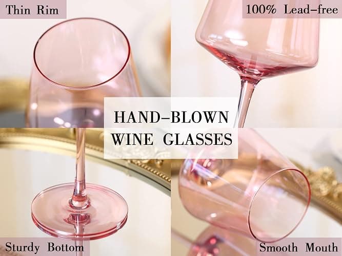 Physkoa Colored Wine Glasses Set of 6-16oz Hand Blown Crystal Colorful Wine Glasses with Long Stem, Multicolor Wine Glass for Wine Lovers, Mother's Day, Wedding, Birthday Gifts for Women thumbnail 5