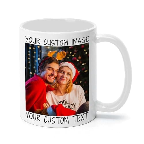 Polinxia Ship Next Day Custom Mug Design Your Own Photo Text Personalized Picture Gifts for Women Men Customized Gift Idea Personalized Coffee Mugs 11oz Black Handle thumbnail 6