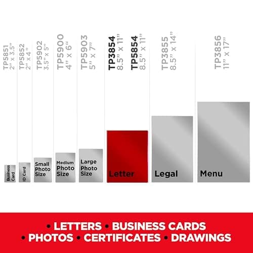 Scotch Thermal Laminating Pouches, Clear, Fits Letter Sized (8.9 in. × 11.4 in.) Paper, 150 Pouches thumbnail 5