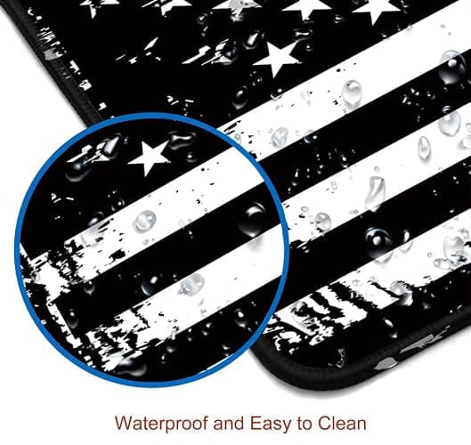 Armanza Large Mouse Pad, Gaming Mousepad with Stitched Edges, Non-Slip Rubber Base Keyboard Mouse Mat Desk Pad for Work, Game, Office, Home, 31.5 x 11.8 in, American Flag thumbnail 3