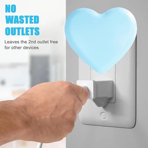 INZU Night Lights Plug into Wall, LED Night Light for Kids, Cute Nightlight with Auto Dusk to Dawn Sensor, LED Nightlight with Soft Warm Light for Bedroom, Nursery, Bathroom, Hallway (Blue) thumbnail 4