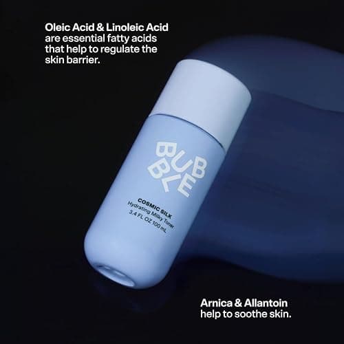 Bubble Skincare Cosmic Silk Hydrating Milky Toner - Ceramide-Rich Face Toner for Dry, Dehydrated Skin with Hyaluronic Acid, Maple Sap Water, Allantoin - Radiant, Glazed Look (100ml) thumbnail 4