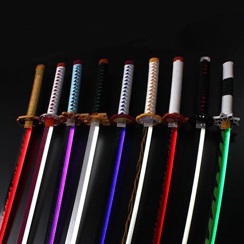 LED Light Demon Slayer Sword Cosplay 41 inches with Belt Holder Stand - Image 1
