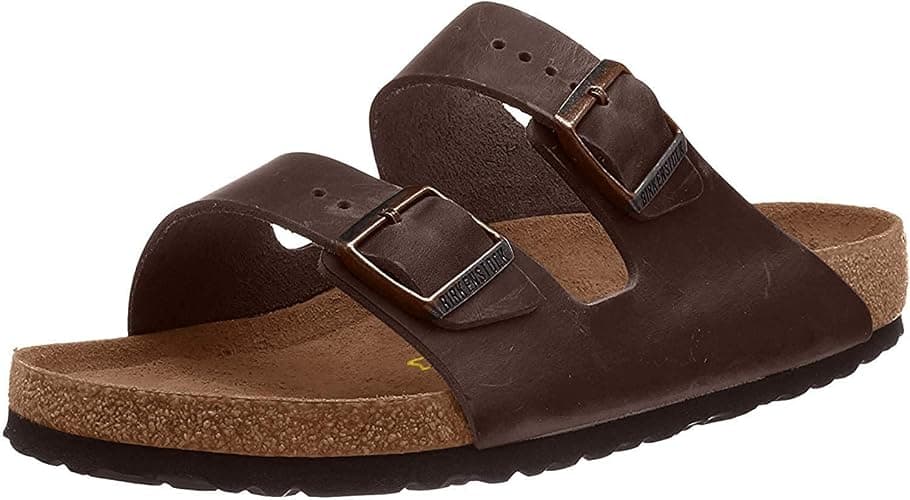 Birkenstock Unisex Arizona Sandal,Dark Brown Birko-Flor,41 M EU | Casual Shoes - Image 1