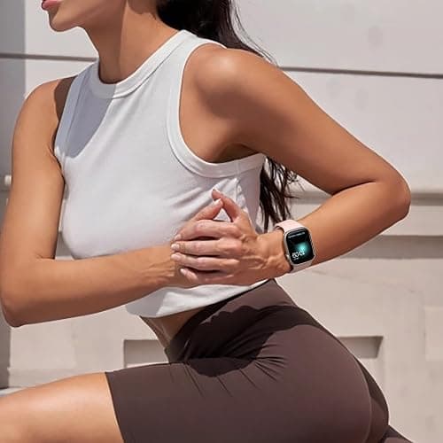 Charlam Compatible with Apple Watch Strap 40mm 41mm 38mm 42mm (Series 10 11) for Women Men, Sport Band Soft Silicone Replacement Straps for iWatch SE Series 11 10 9 8 7 6 5 4 3 2 1 SE 3, Sandpink thumbnail 6