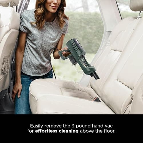 Shark Detect Ultralight Corded Stick Vacuum with Direction Detect and Self-Cleaning Brushroll, Powerful Hair Pickup, Ultra-Lightweight, Crevice & Upholstery Tool Included, Evergreen, HZ752 thumbnail 4