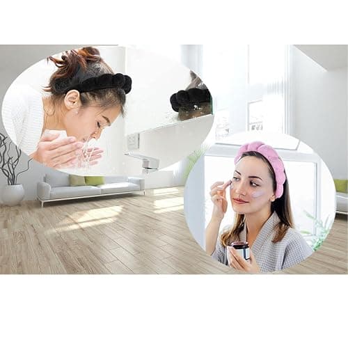 TYSSELY Spa Headbands for Washing Face Makeup Skin Care Headband Women Bubble Facial Beauty Headbands Puffy Shower Towel Band Hair Headband thumbnail 5