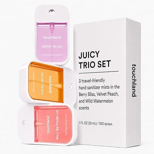 Touchland Juicy Trio Hydrating Hand Sanitizer Spray Set Travel Size thumbnail 3