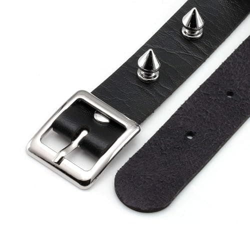 Eigso Vintage Punk Goth Studded Rivet Pu Leather Collar Choker Necklace with Spikes Adjustable thumbnail 3