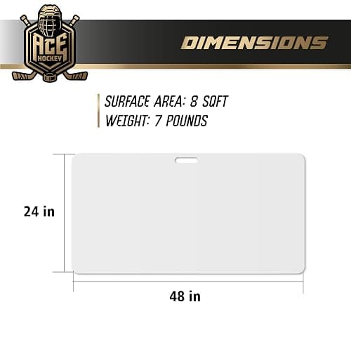 ACE HOCKEY Shooting Pad 24” x 48” - Shoot Like on Real Ice - Practice Shooting, Stickhandling, Passing Skills on 8 sqft - Convenient Off-Ice Training - Easy to Carry - Synthetic Ice Mat thumbnail 2