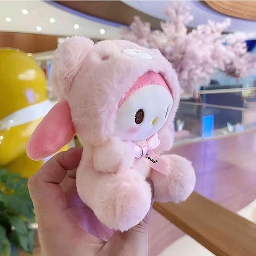 Cartoon Bag Charms Cute Plush Keychain for Women Girls, 5" Soft Backpack Key Chain Cute Stuffed Animals Bag Keychain thumbnail 4