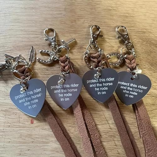 Protect This Rider and The Horse She Rode in On-Saddle Charm, Saddle Heart Charm, Equestrian Riding Gift,Horse Lovers Gifts thumbnail 7